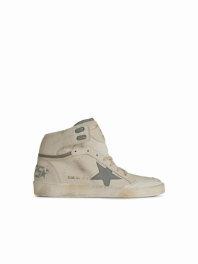 'Sky Star' White Leather Sneakers