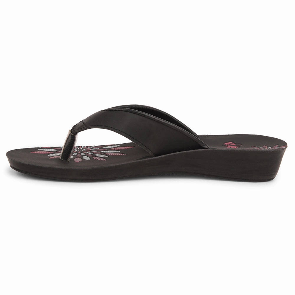A-HA Black Casual Slipper For Women AVNI-10 By Liberty