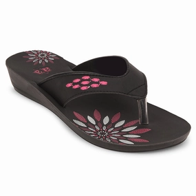 A-HA Black Casual Slipper For Women AVNI-10 By Liberty