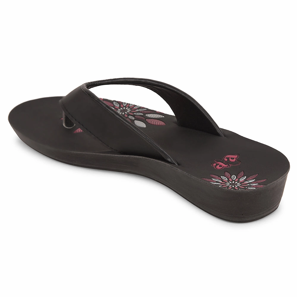 A-HA Black Casual Slipper For Women AVNI-10 By Liberty