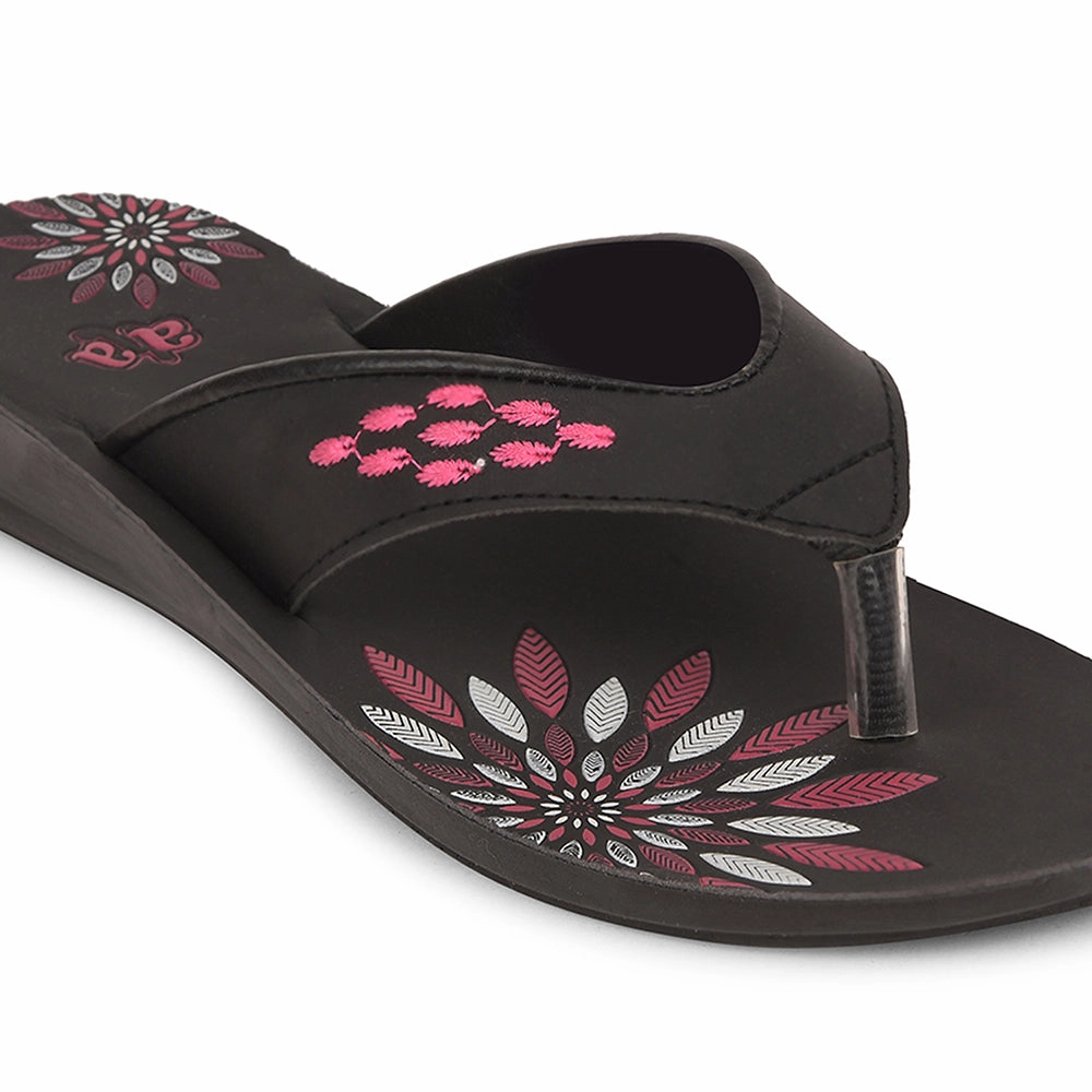 A-HA Black Casual Slipper For Women AVNI-10 By Liberty