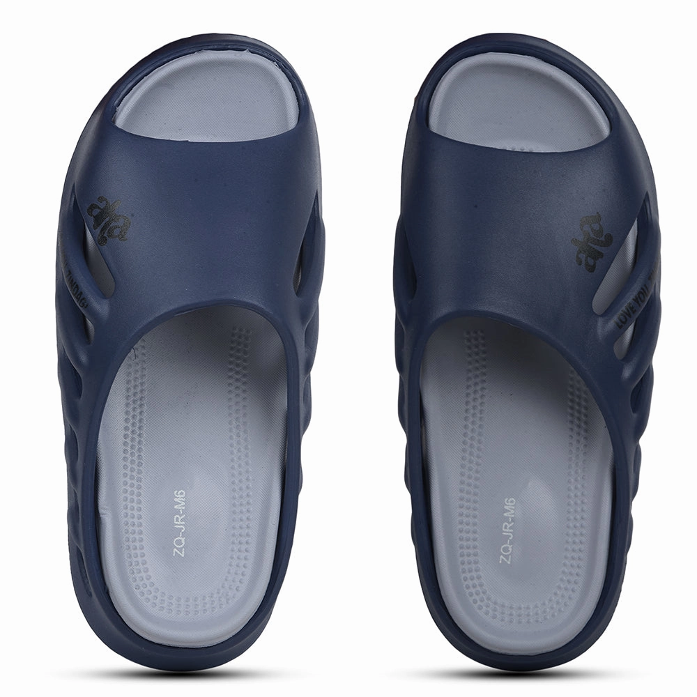 A-HA Navy Blue Casual Slider For Men ZQ-JR-M6 By Liberty