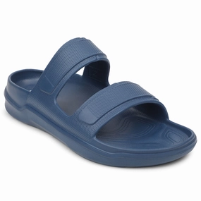 A-HA Navy Blue Casual Slides For Men FDL-2 By Liberty