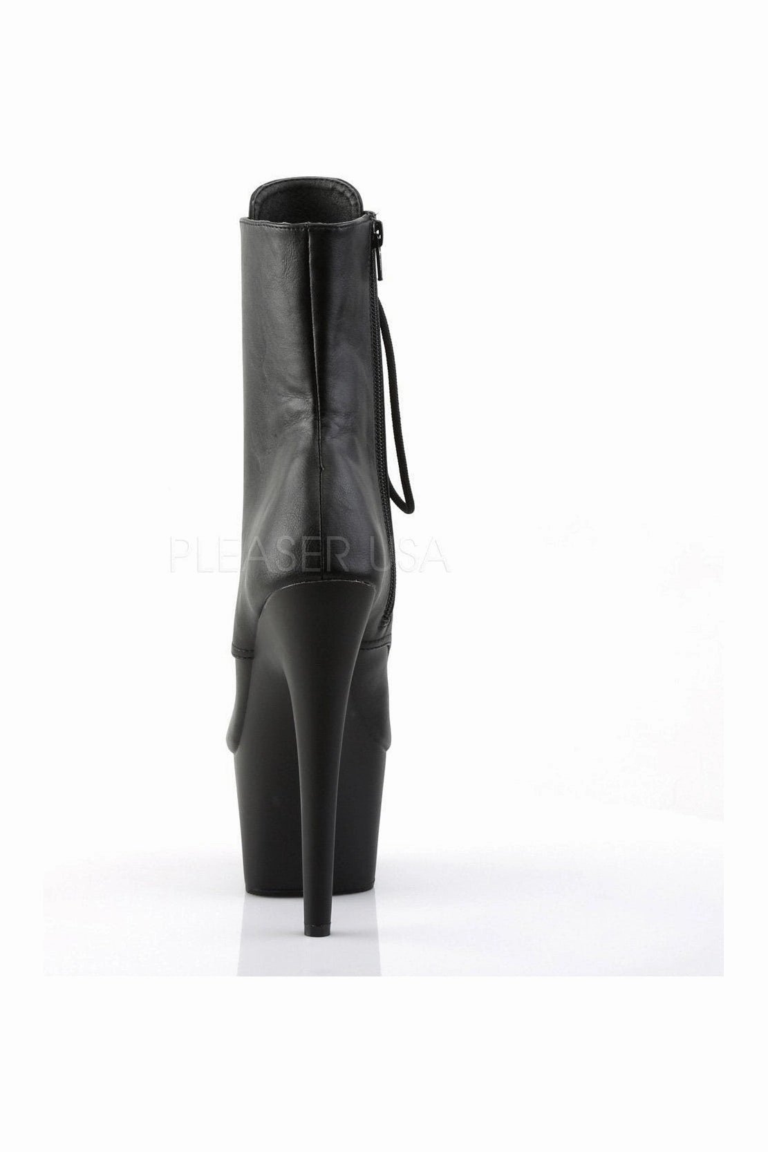 ADORE-1021 Platform Boot  | Black Faux Leather