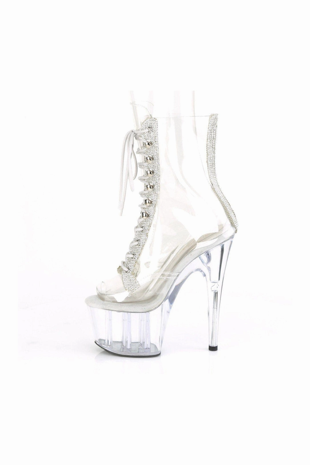 ADORE-1021C-2 Exotic Ankle Boot | Clear Vinyl