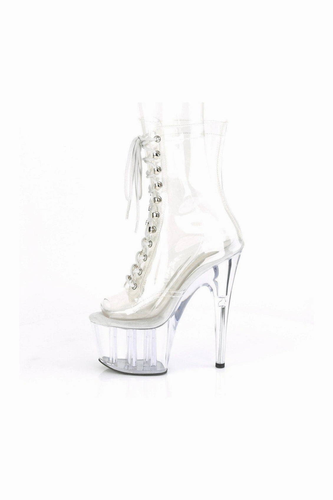ADORE-1021C Exotic Ankle Boot | Clear Vinyl