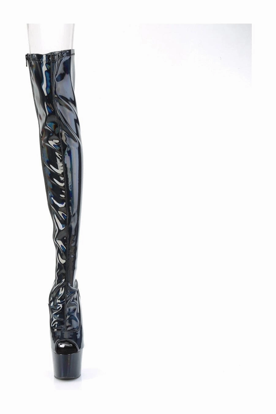 ADORE-3011HWR Black Hologram Thigh Boot