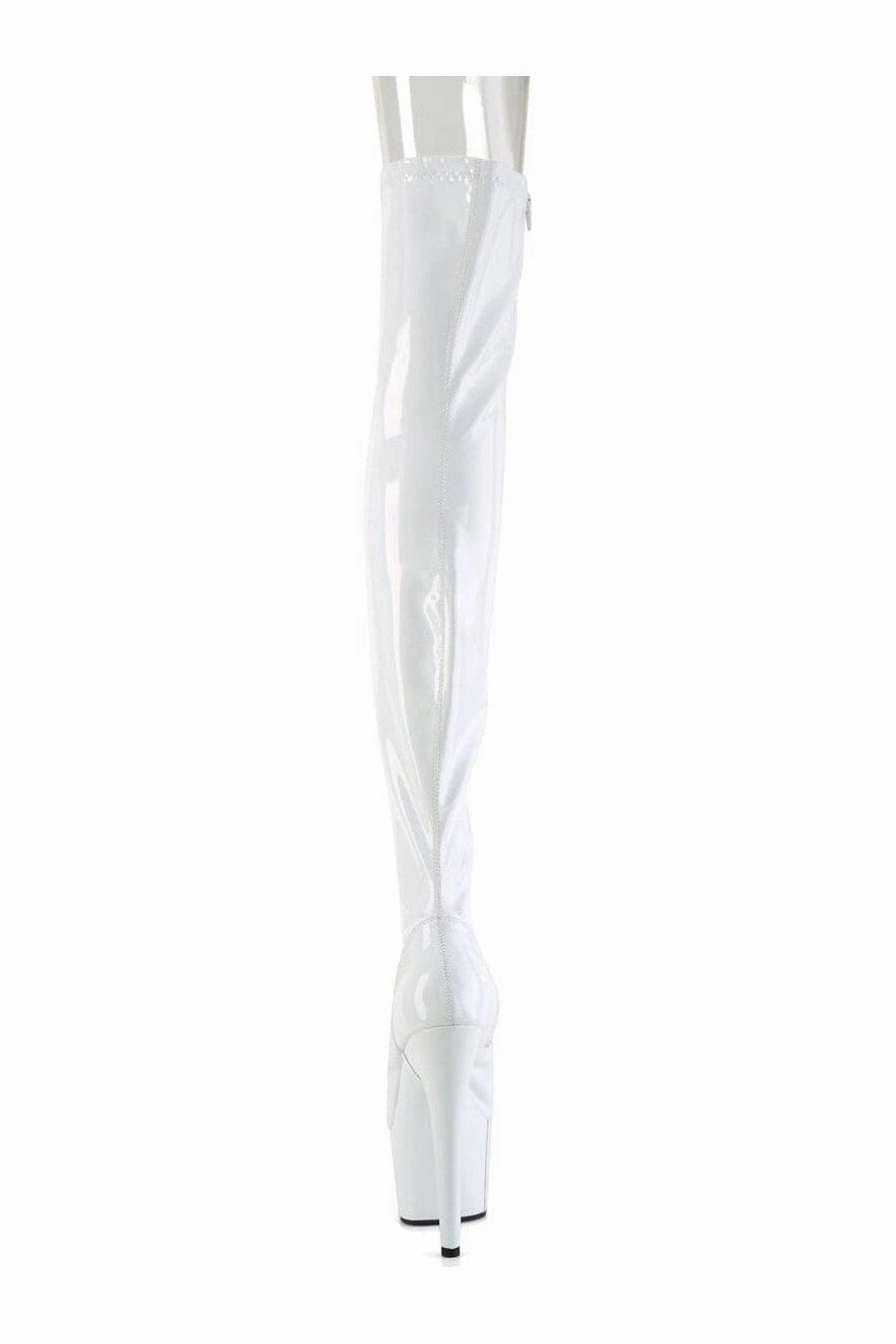 ADORE-3011HWR White Hologram Thigh Boot