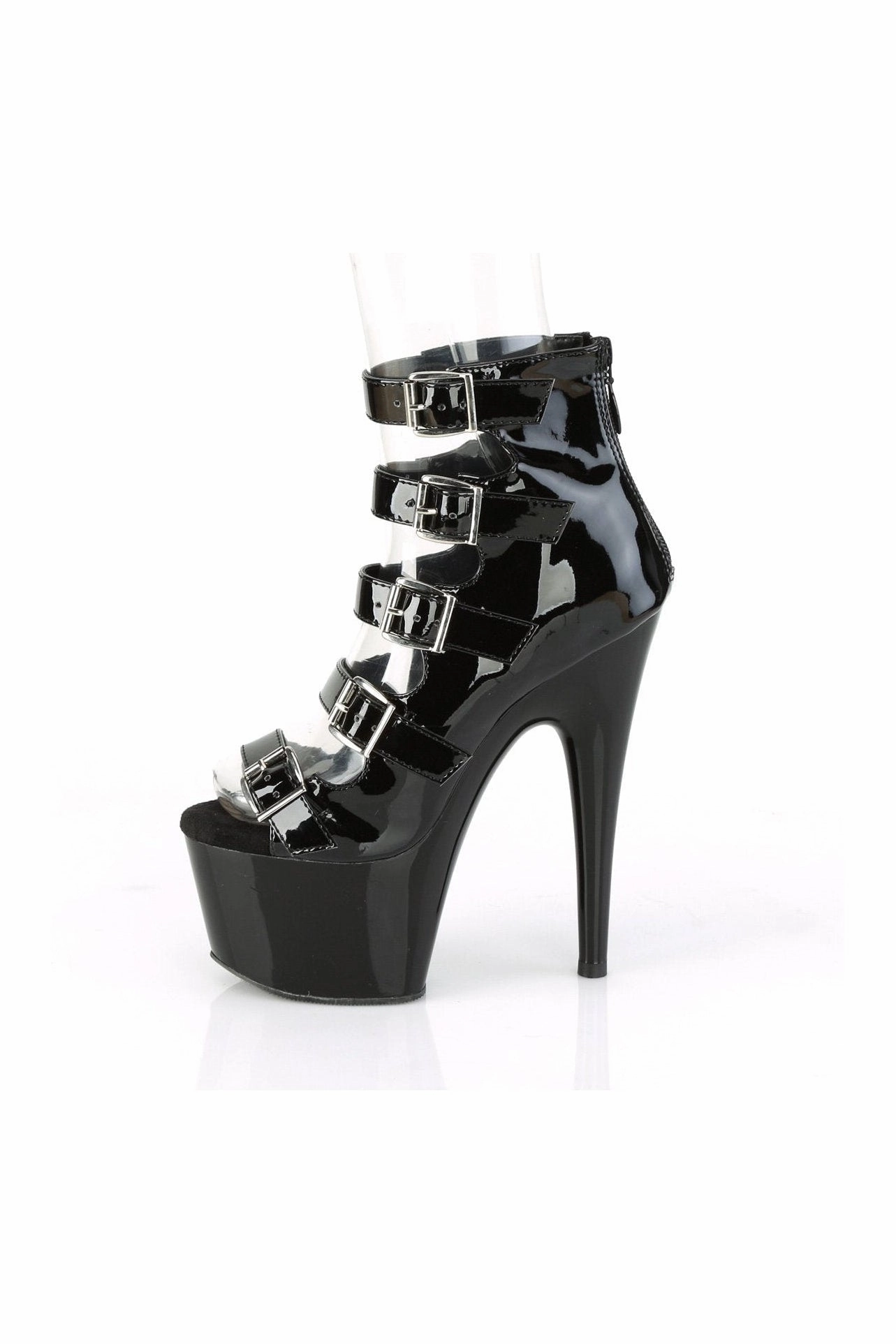 ADORE-700-33 Exotic Ankle Boot | Black Patent