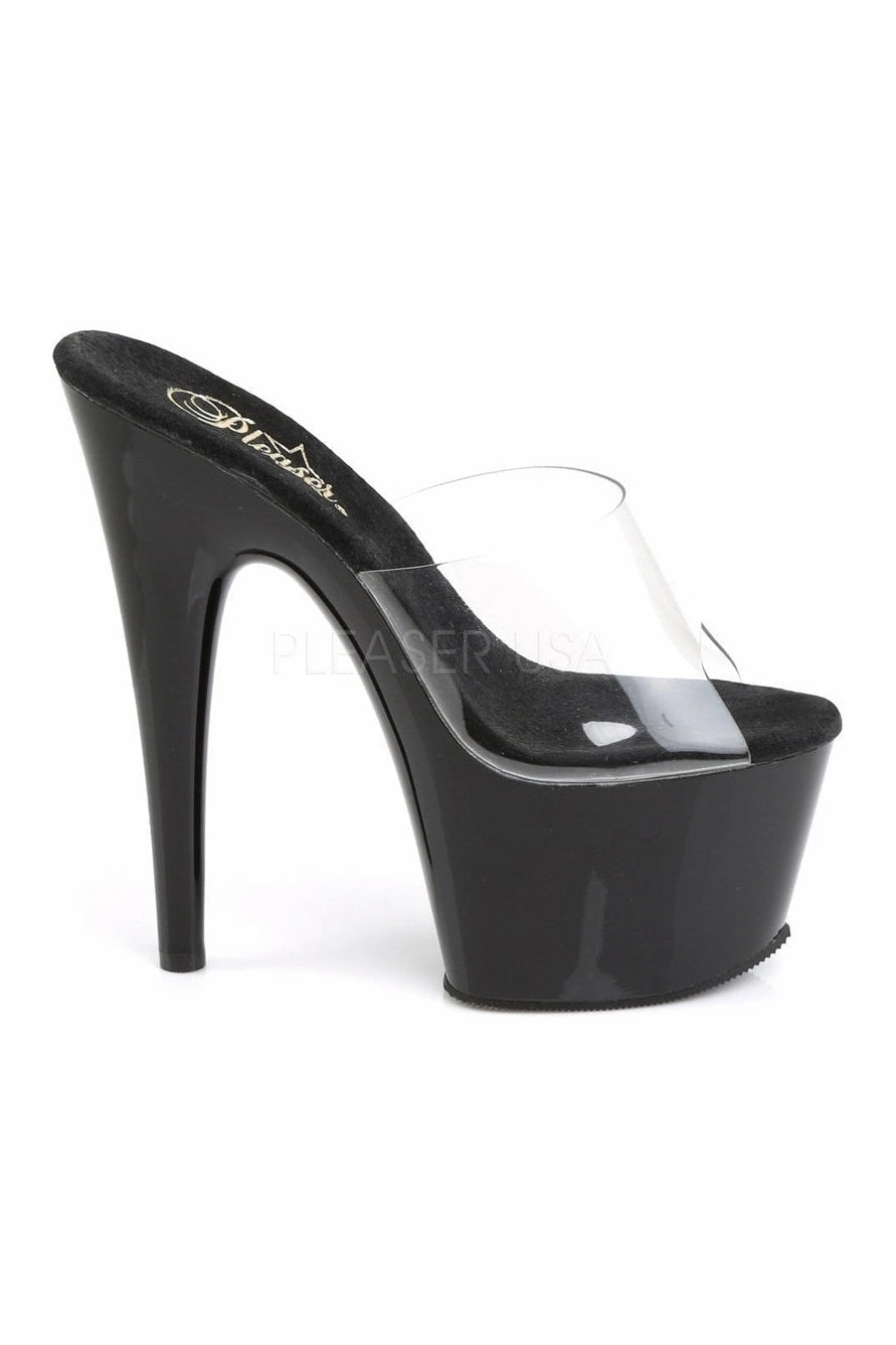 ADORE-701 Platform Slide  | Black Vinyl