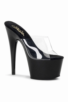 ADORE-701 Platform Slide  | Black Vinyl