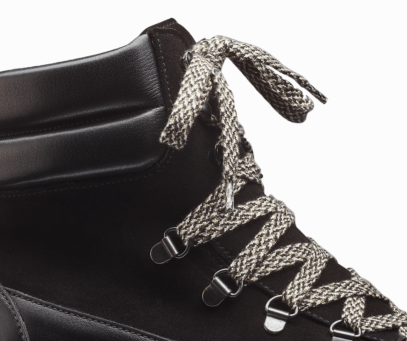Annie Black Wax Calf & Black Suede
