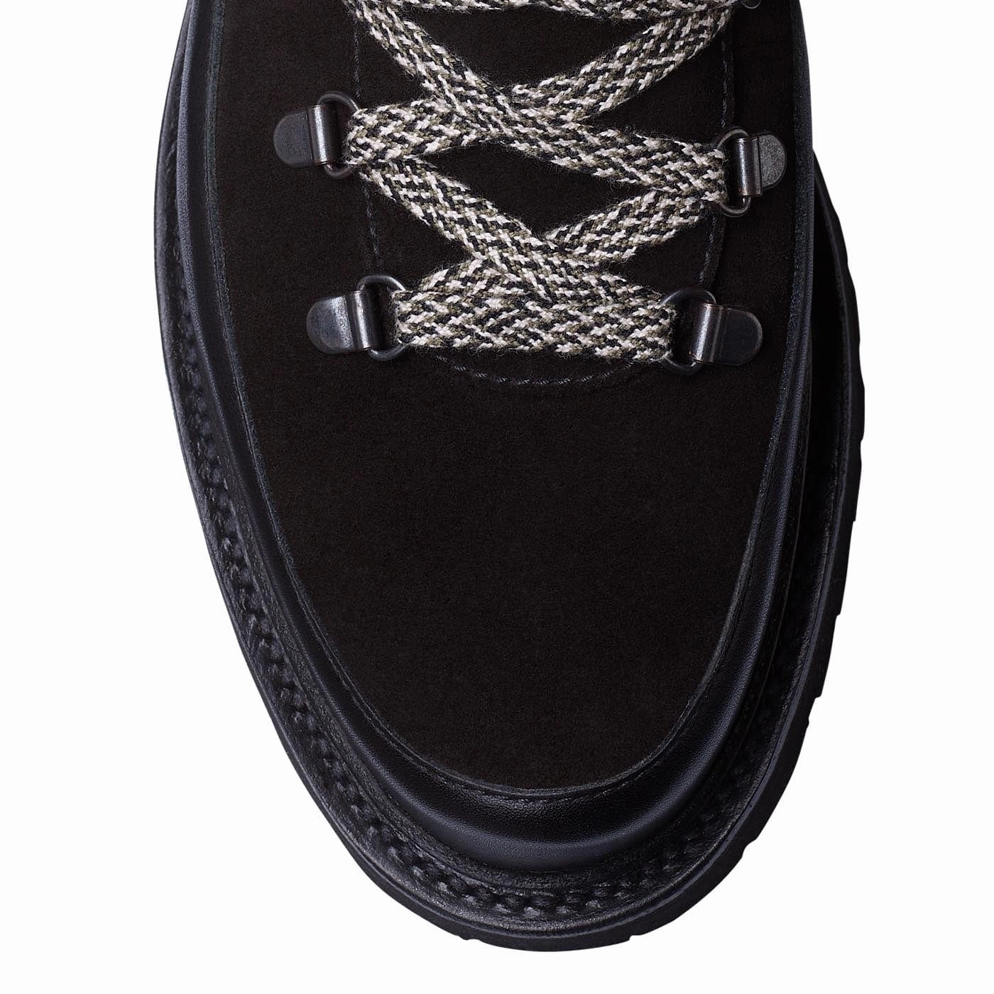 Annie Black Wax Calf & Black Suede
