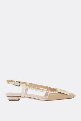 Belle Vivier slingbacks in canvas