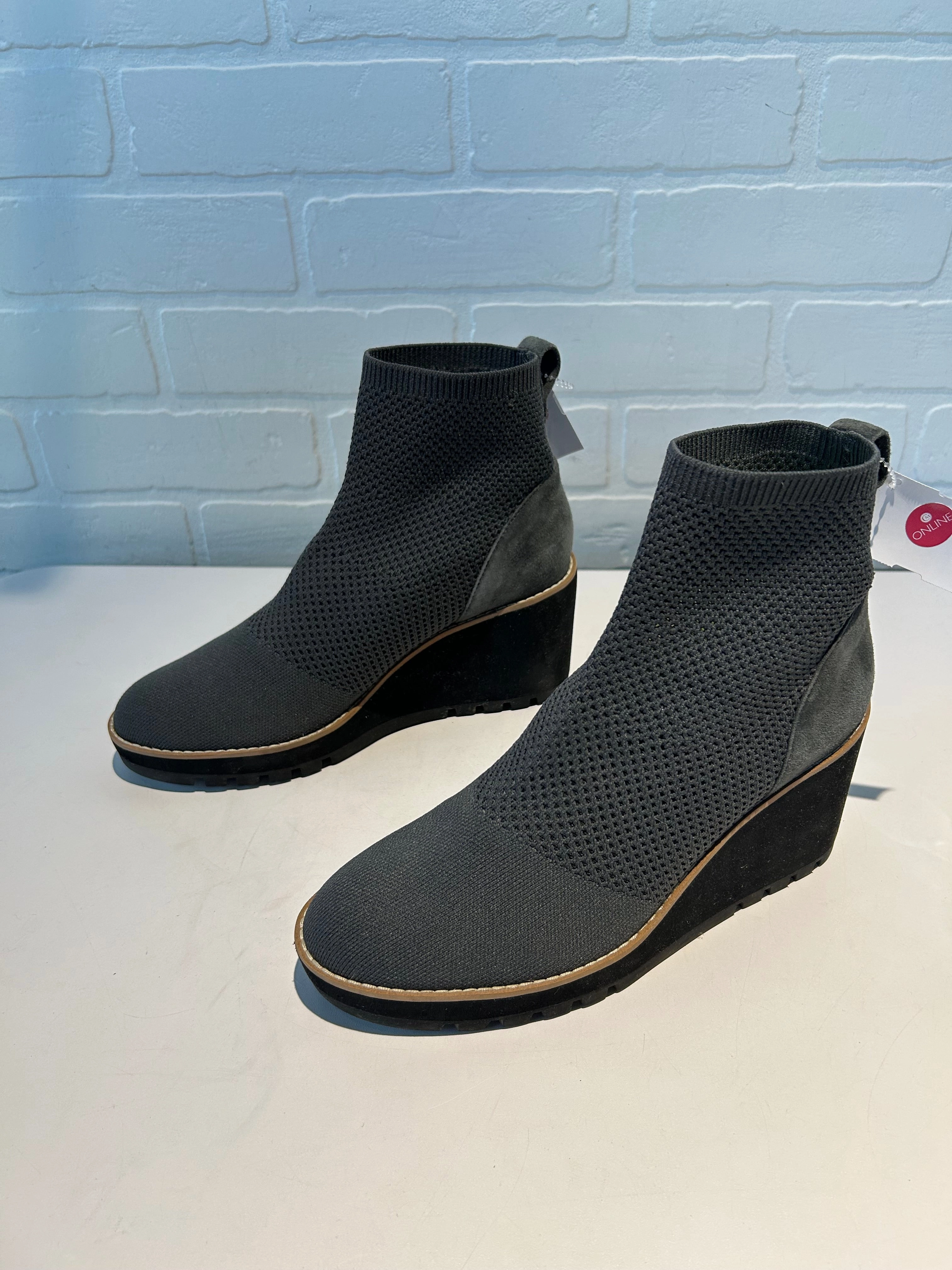 Boots Ankle Heels By Eileen Fisher In Grey, Size: 8
