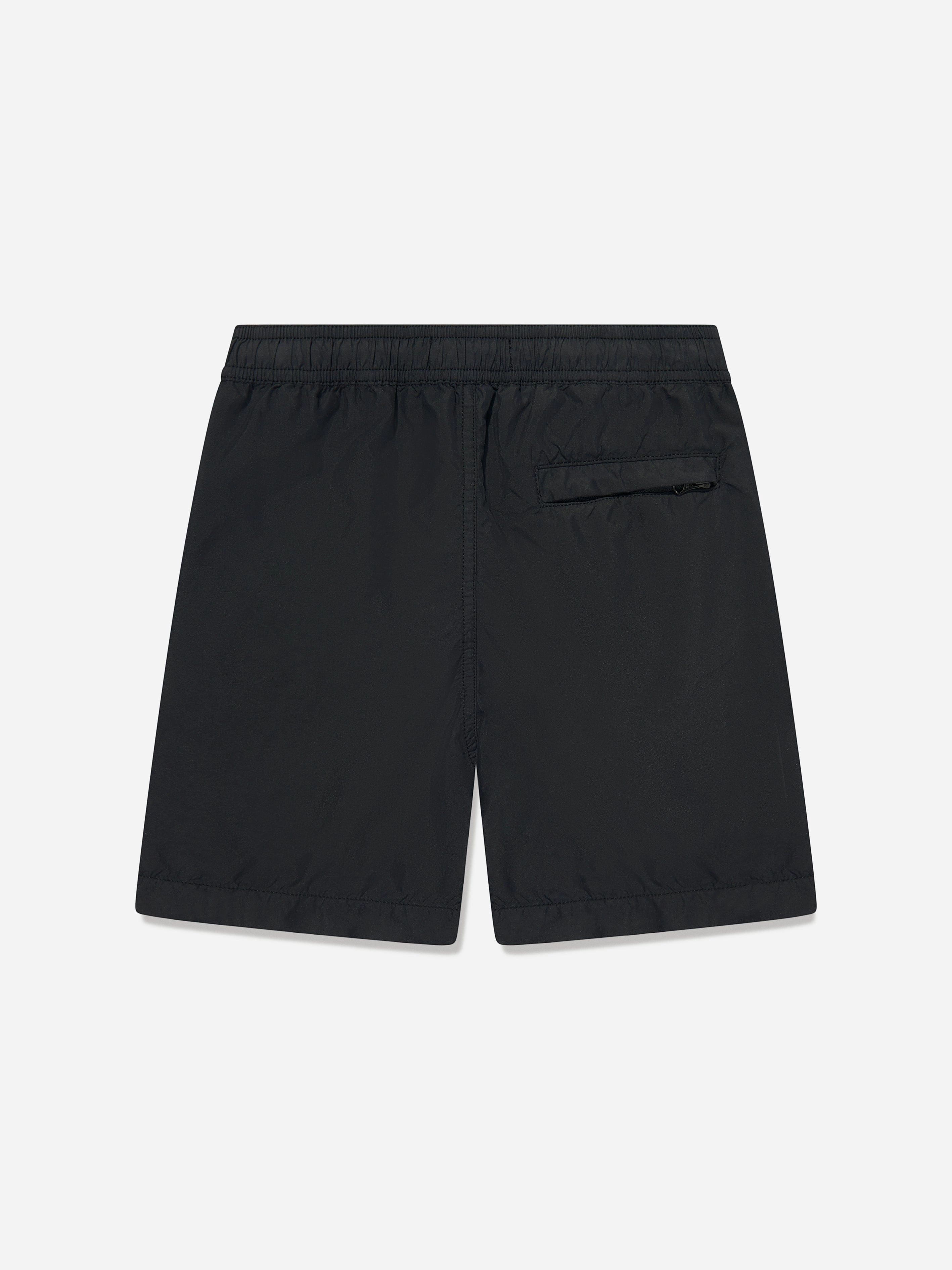 Boys Compass Logo Swim Shorts in Black
