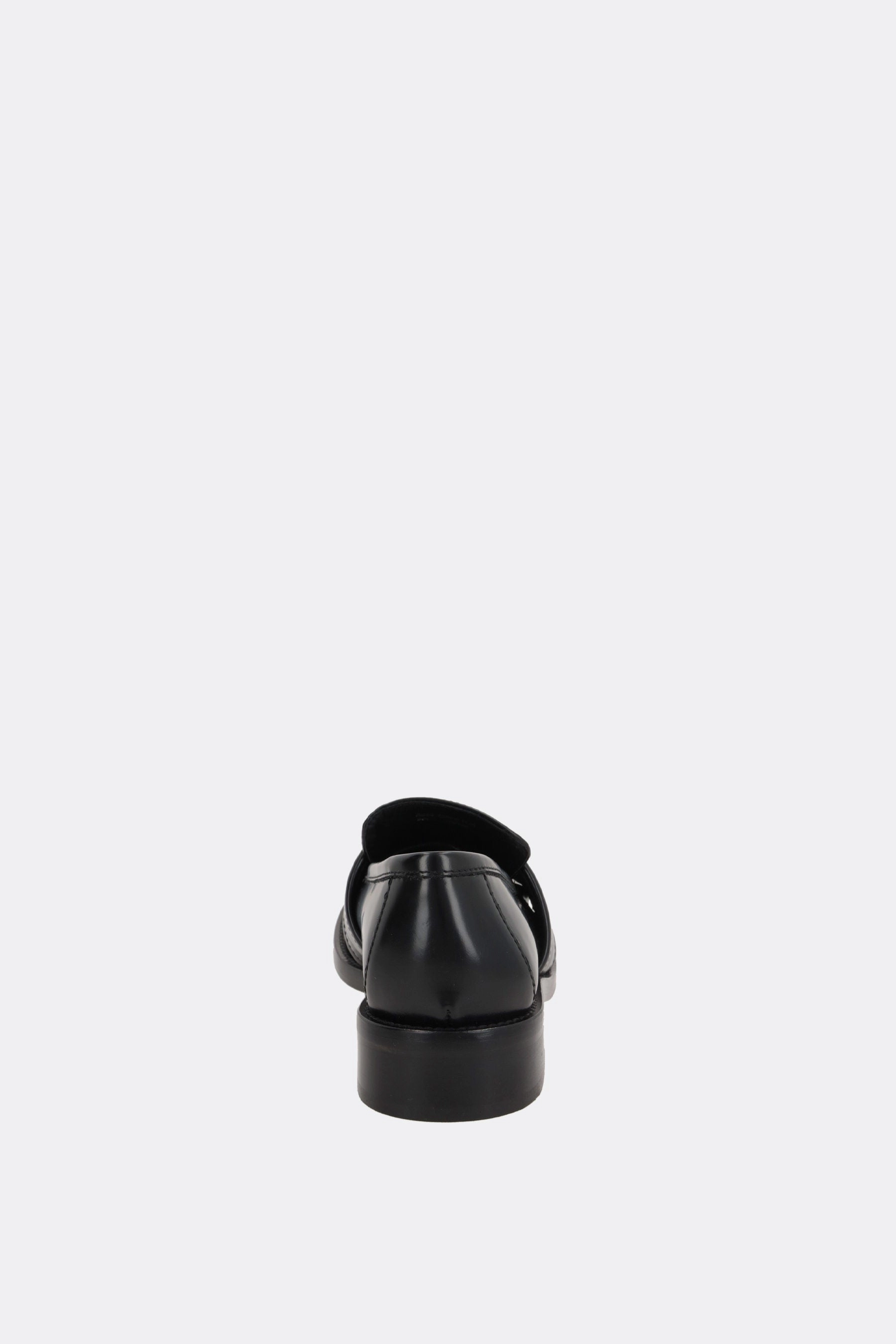 brushed leather loafers