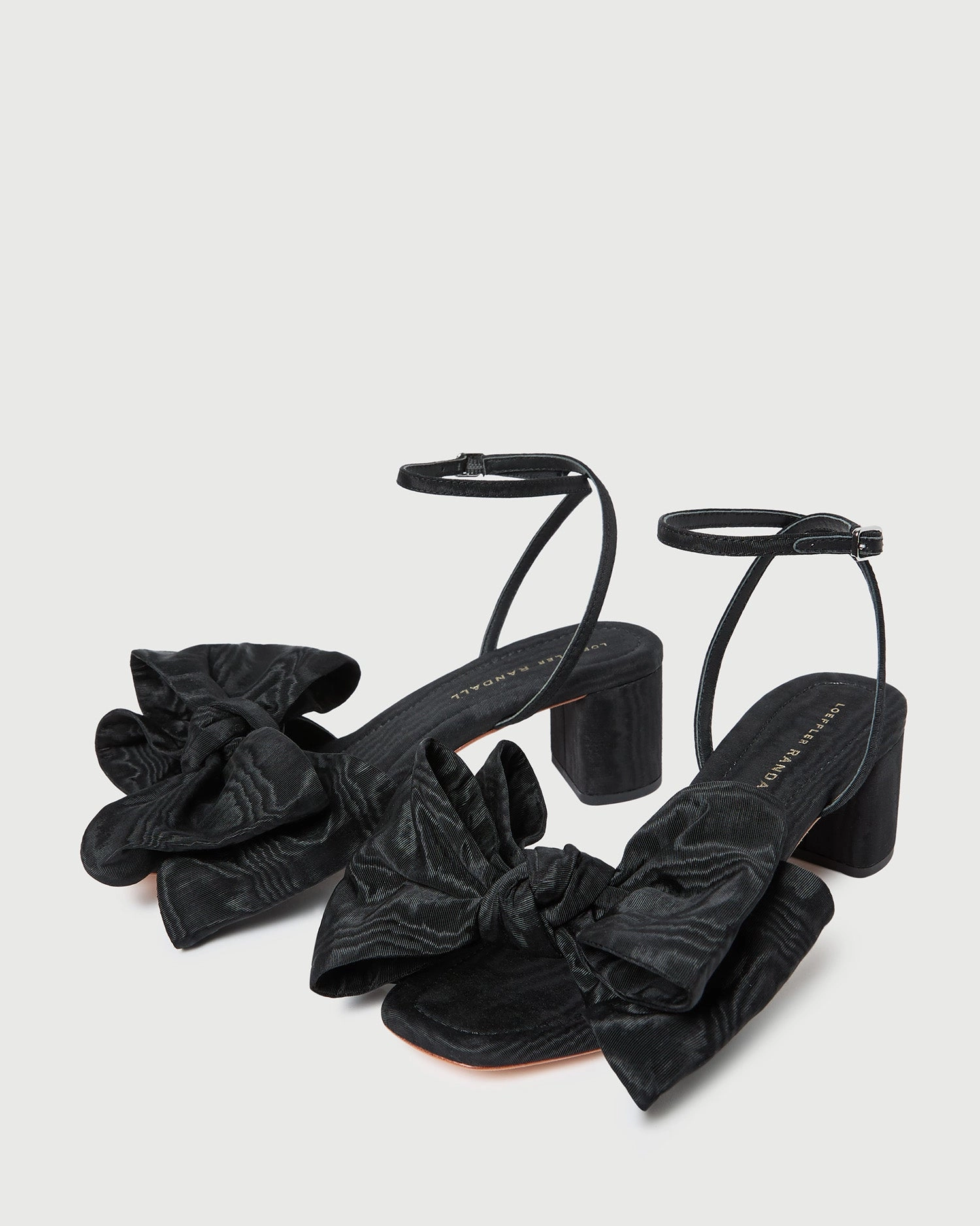 Carmen Black Moiré Bow Sandal
