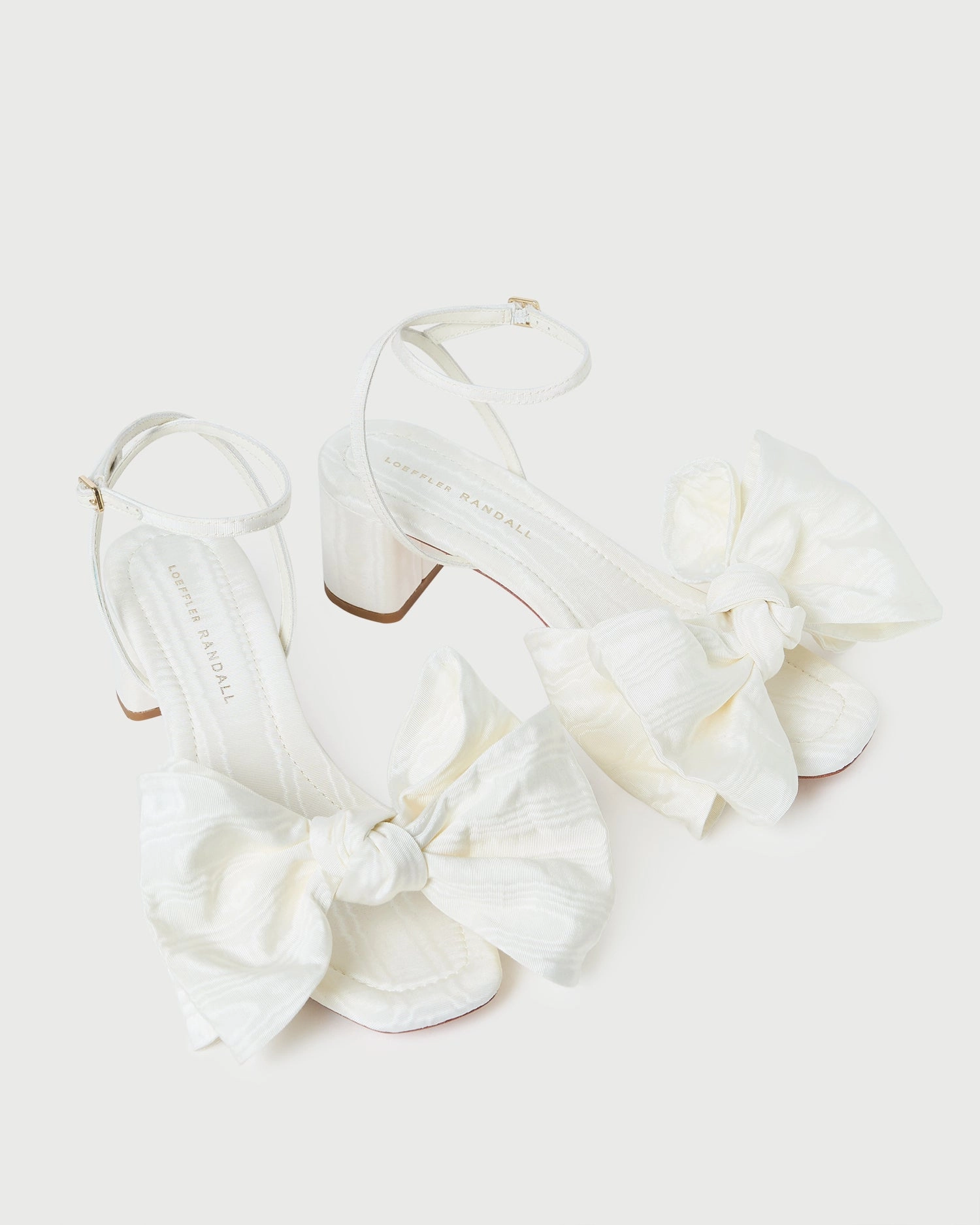 Carmen Cream Moiré Bow Sandal