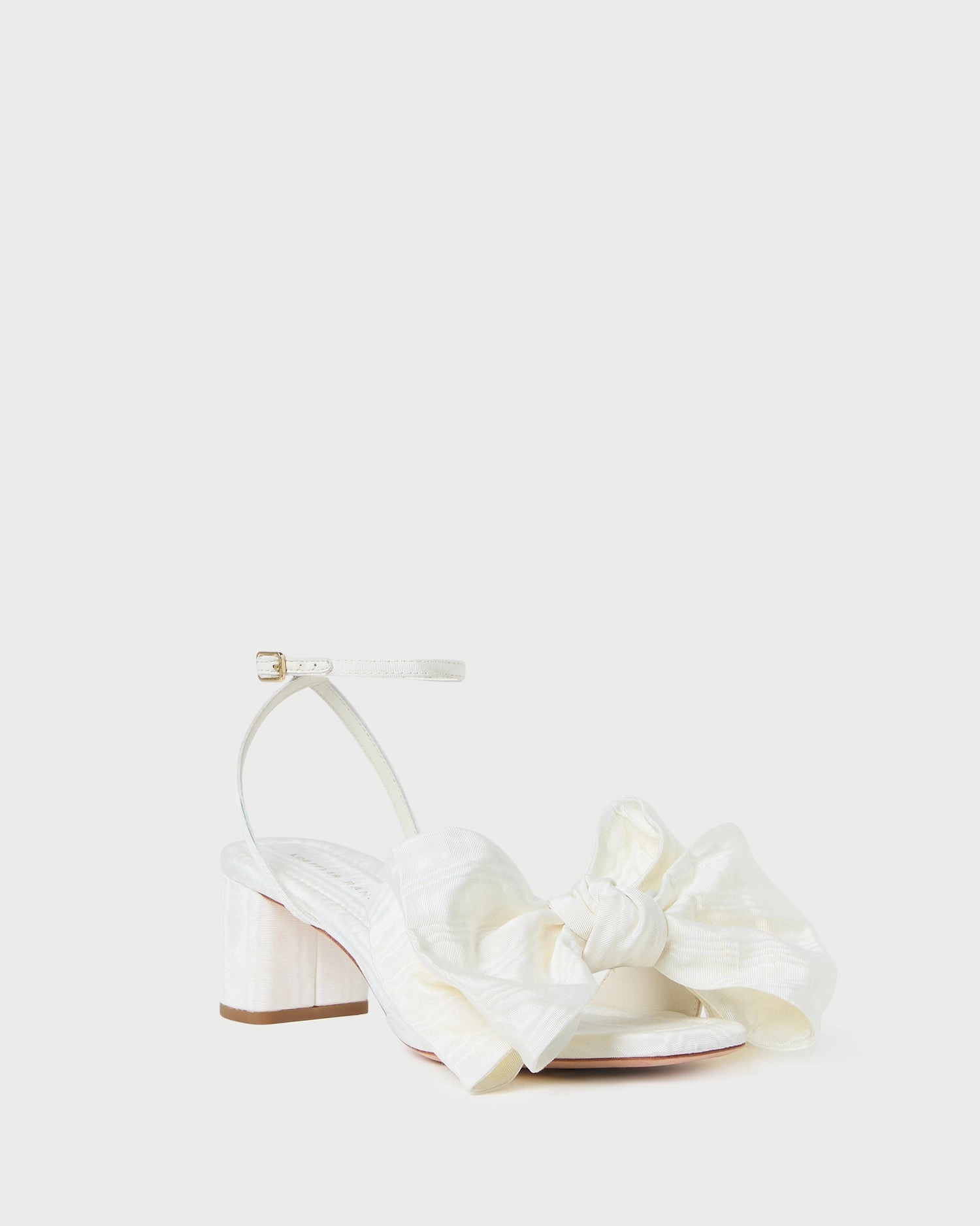 Carmen Cream Moiré Bow Sandal