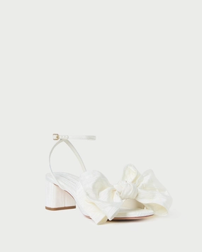 Carmen Cream Moiré Bow Sandal