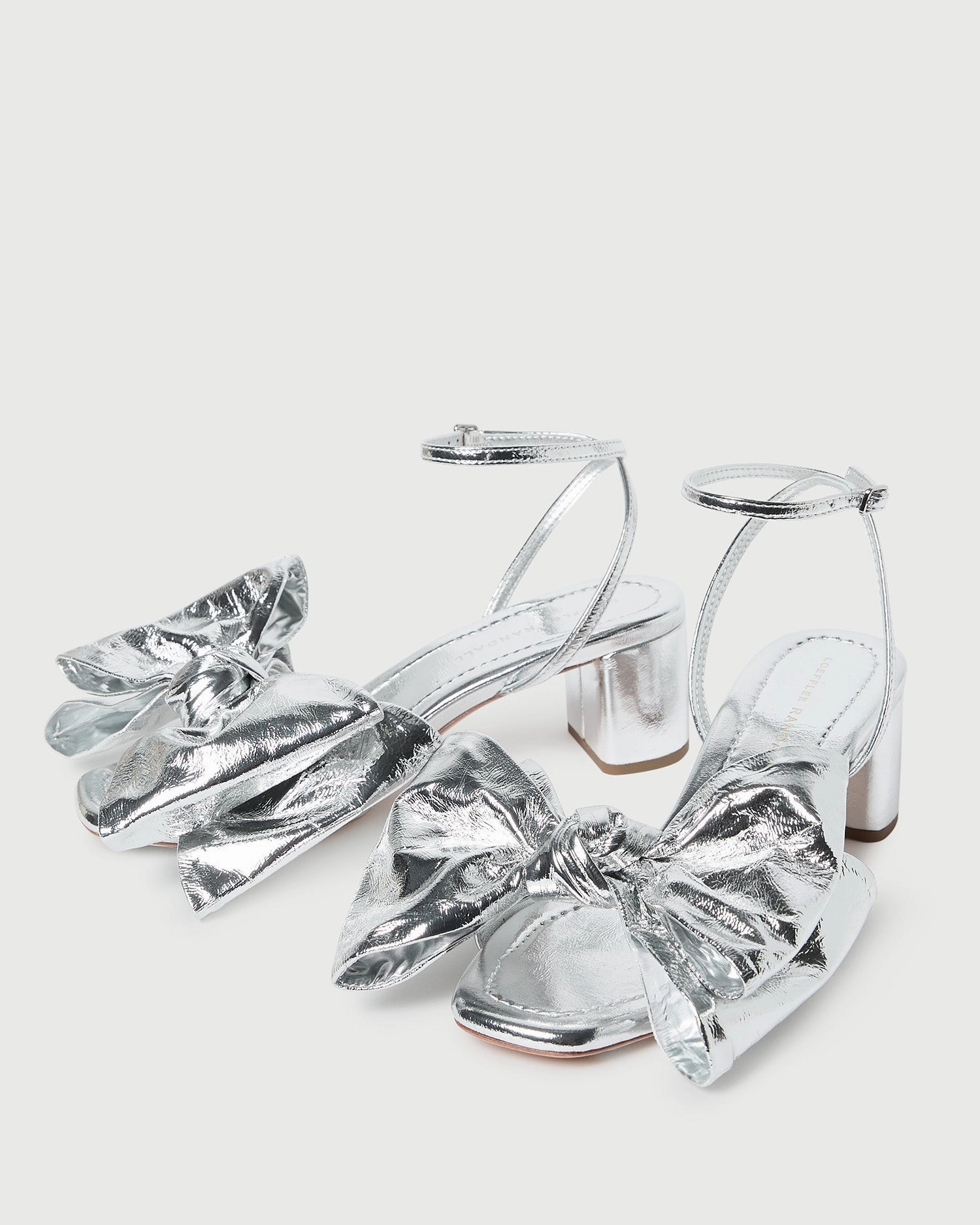 Carmen Silver Leather Bow Sandal
