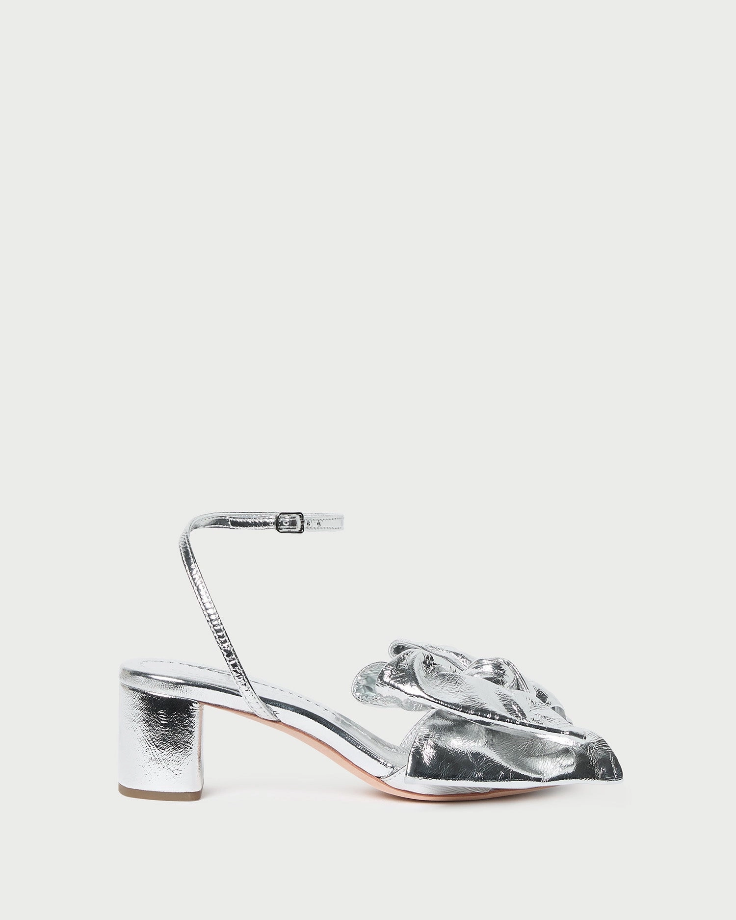 Carmen Silver Leather Bow Sandal