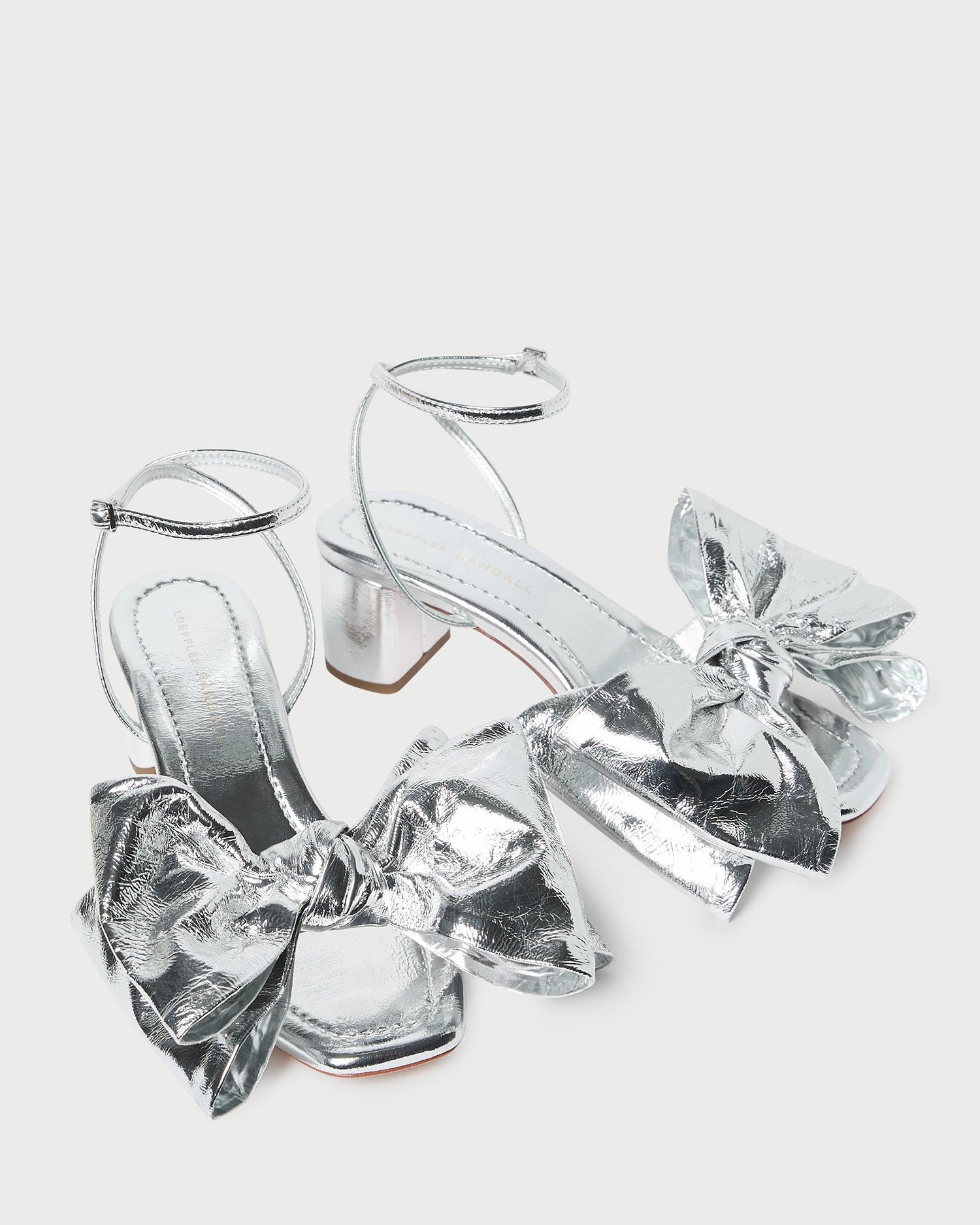Carmen Silver Leather Bow Sandal