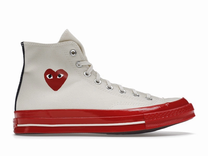 Converse x CdG Play Chuck 70 High Pristine Red