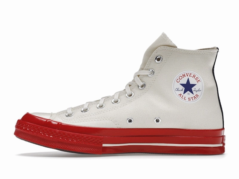 Converse x CdG Play Chuck 70 High Pristine Red