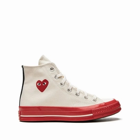 Converse x CdG Play Chuck 70 High Pristine Red