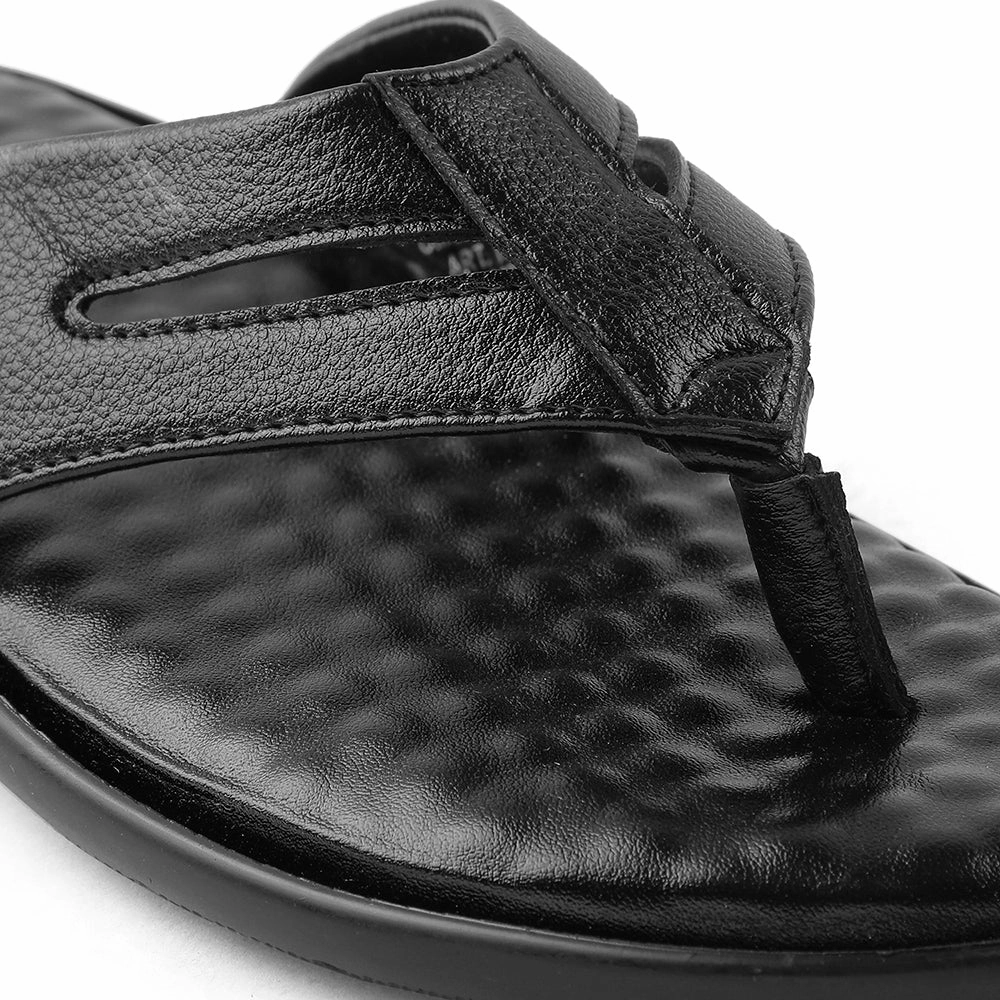 Coolers Black Casual Slipper For Men HML-2E By Liberty