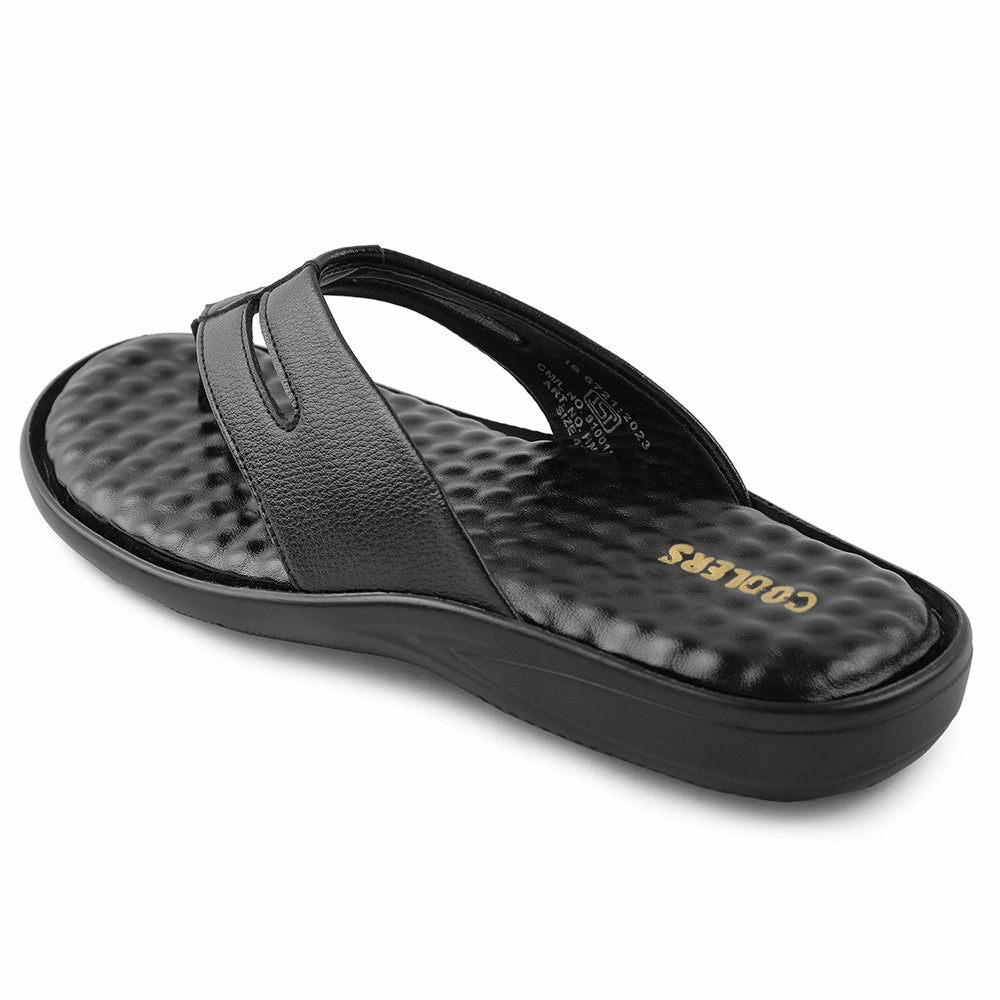 Coolers Black Casual Slipper For Men HML-2E By Liberty