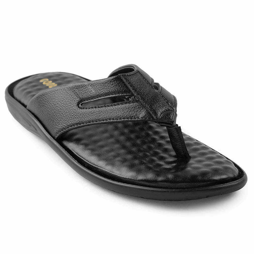 Coolers Black Casual Slipper For Men HML-2E By Liberty