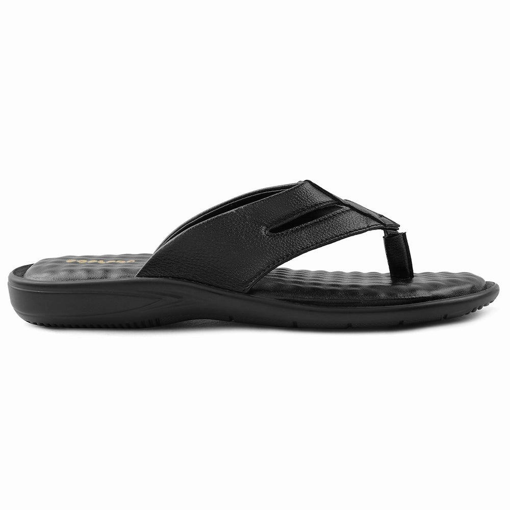 Coolers Black Casual Slipper For Men HML-2E By Liberty