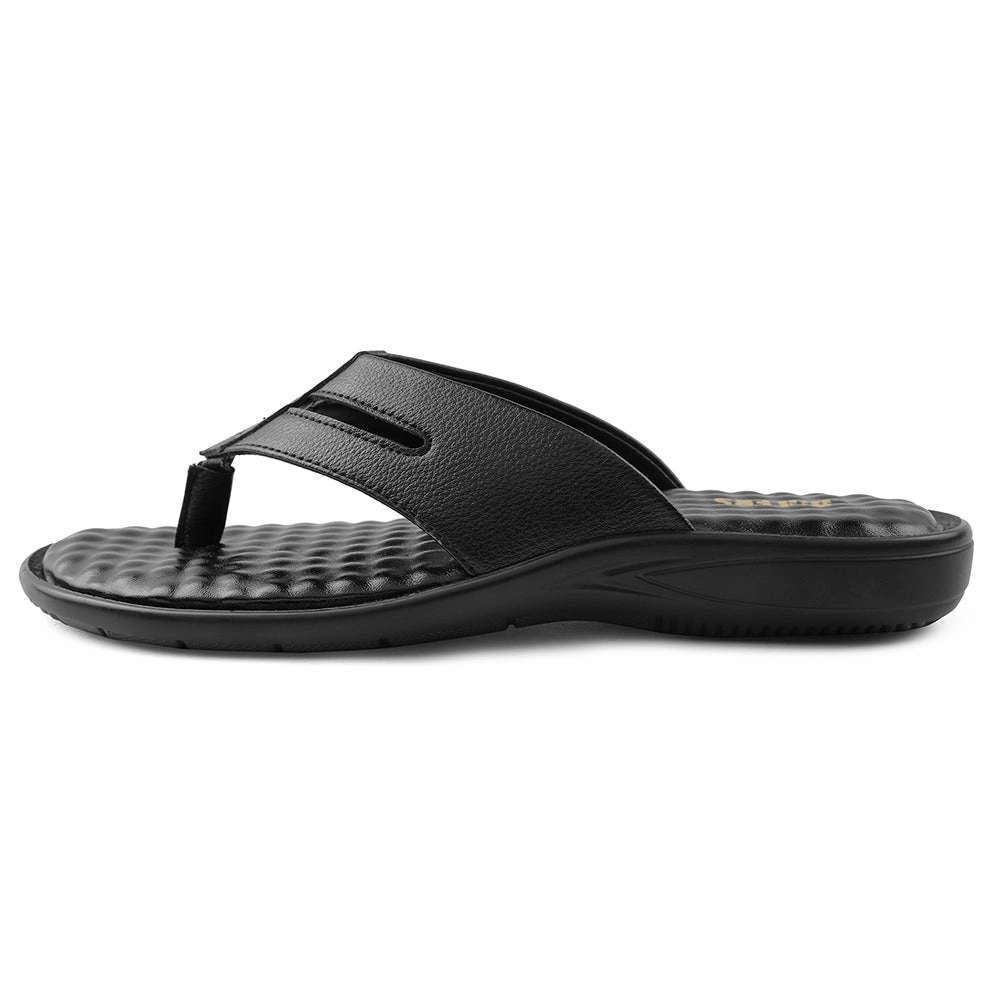 Coolers Black Casual Slipper For Men HML-2E By Liberty