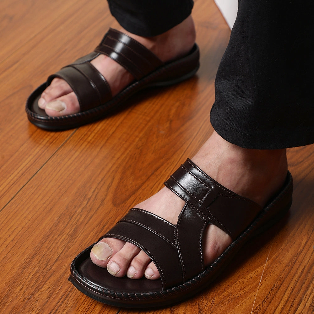 Coolers Casual (Brown) Slippers For Men K2-01 By Liberty