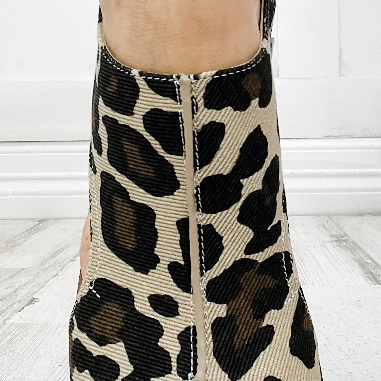 Corkys Carley Ivory Canvas Leopard Wedge Shoe