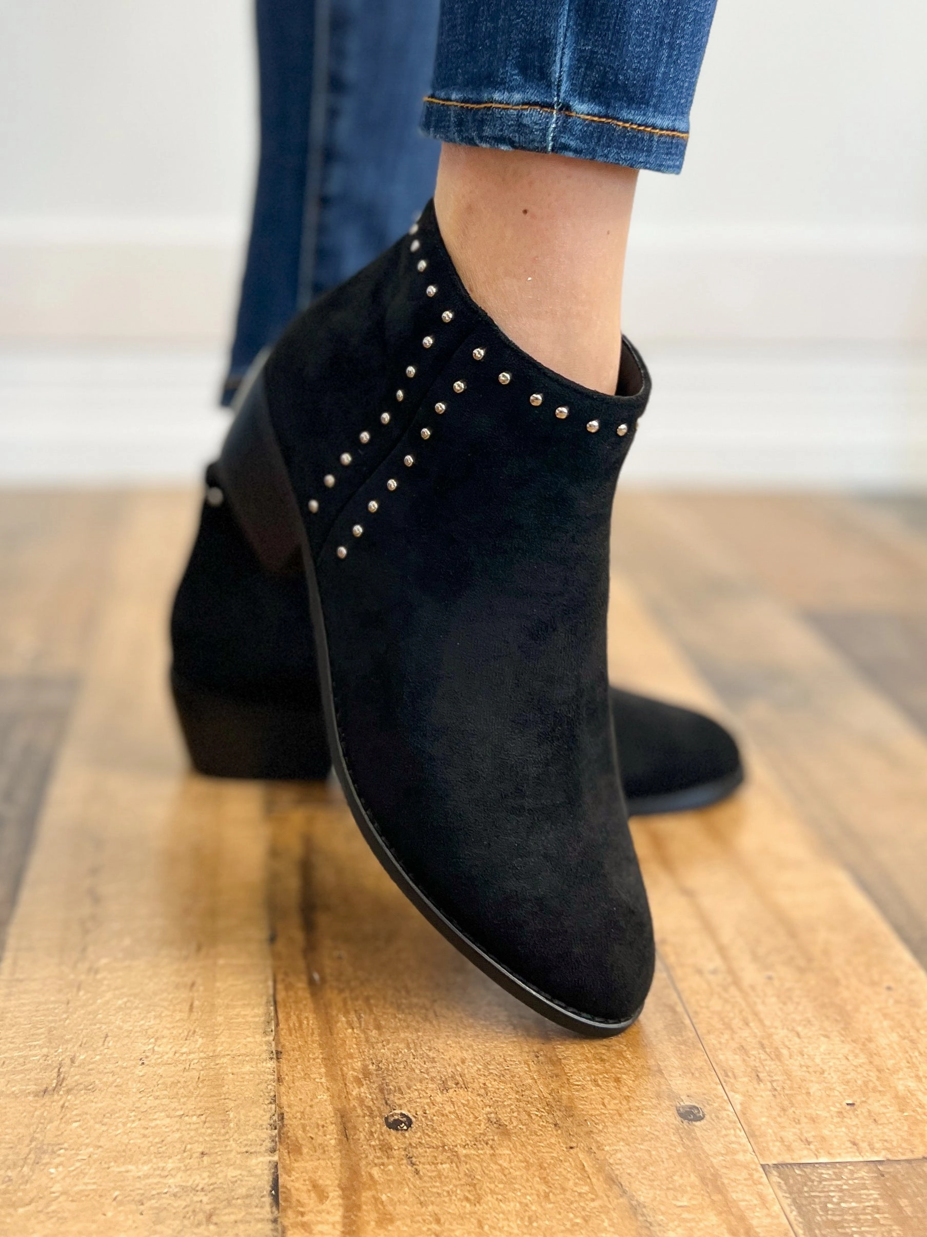 Corkys Casanova Booties in Black Suede