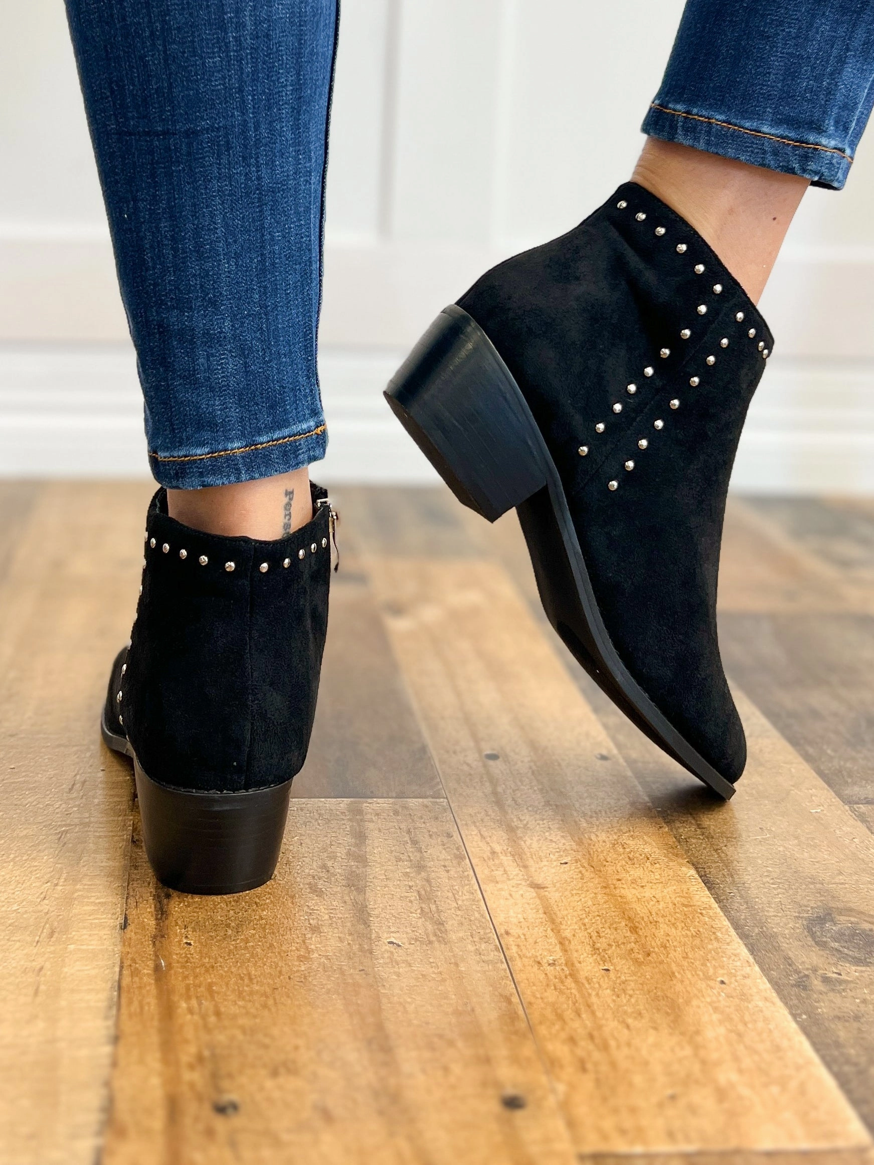 Corkys Casanova Booties in Black Suede