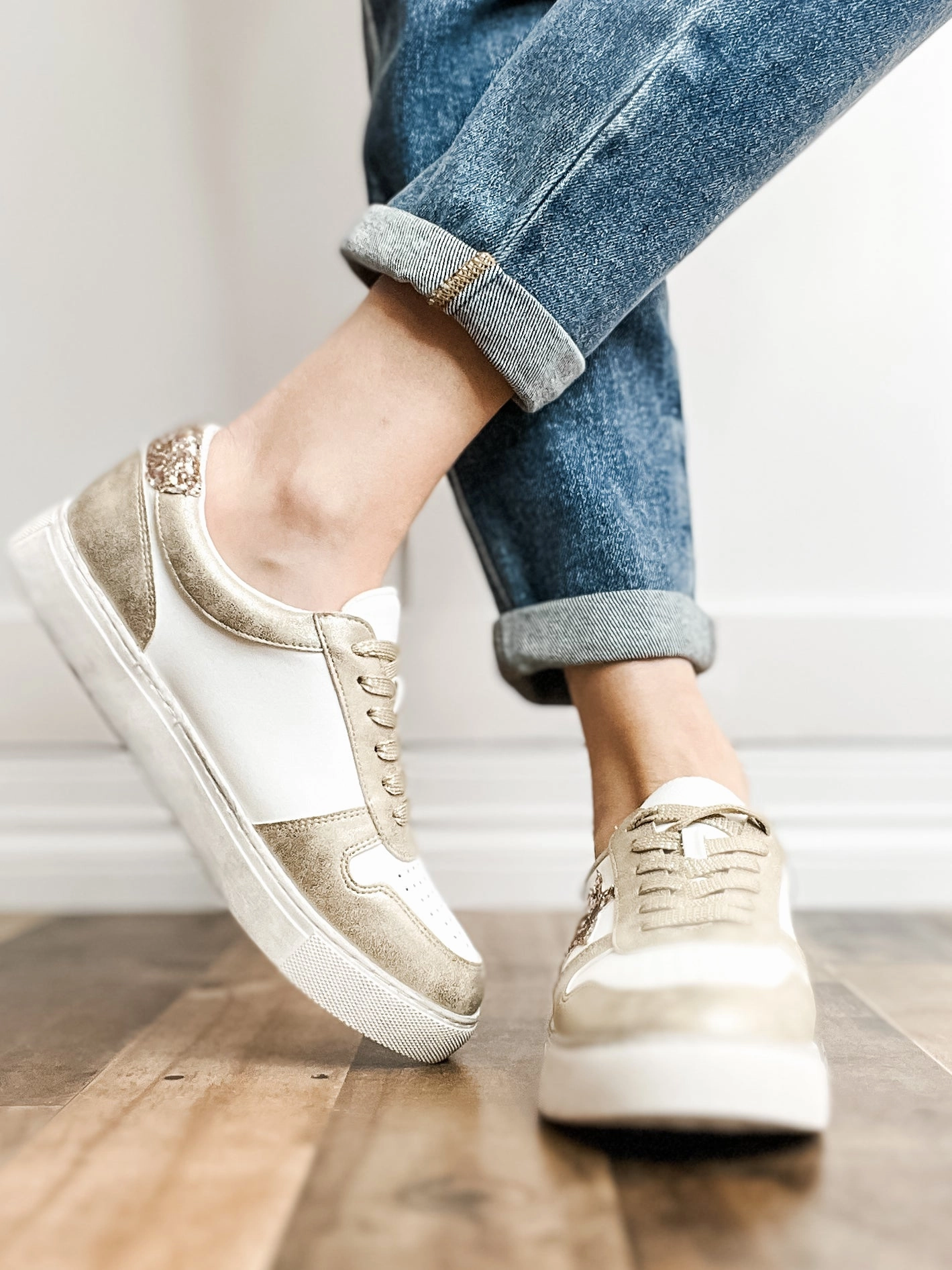 Corkys Constellation Tennis Shoes in Gold