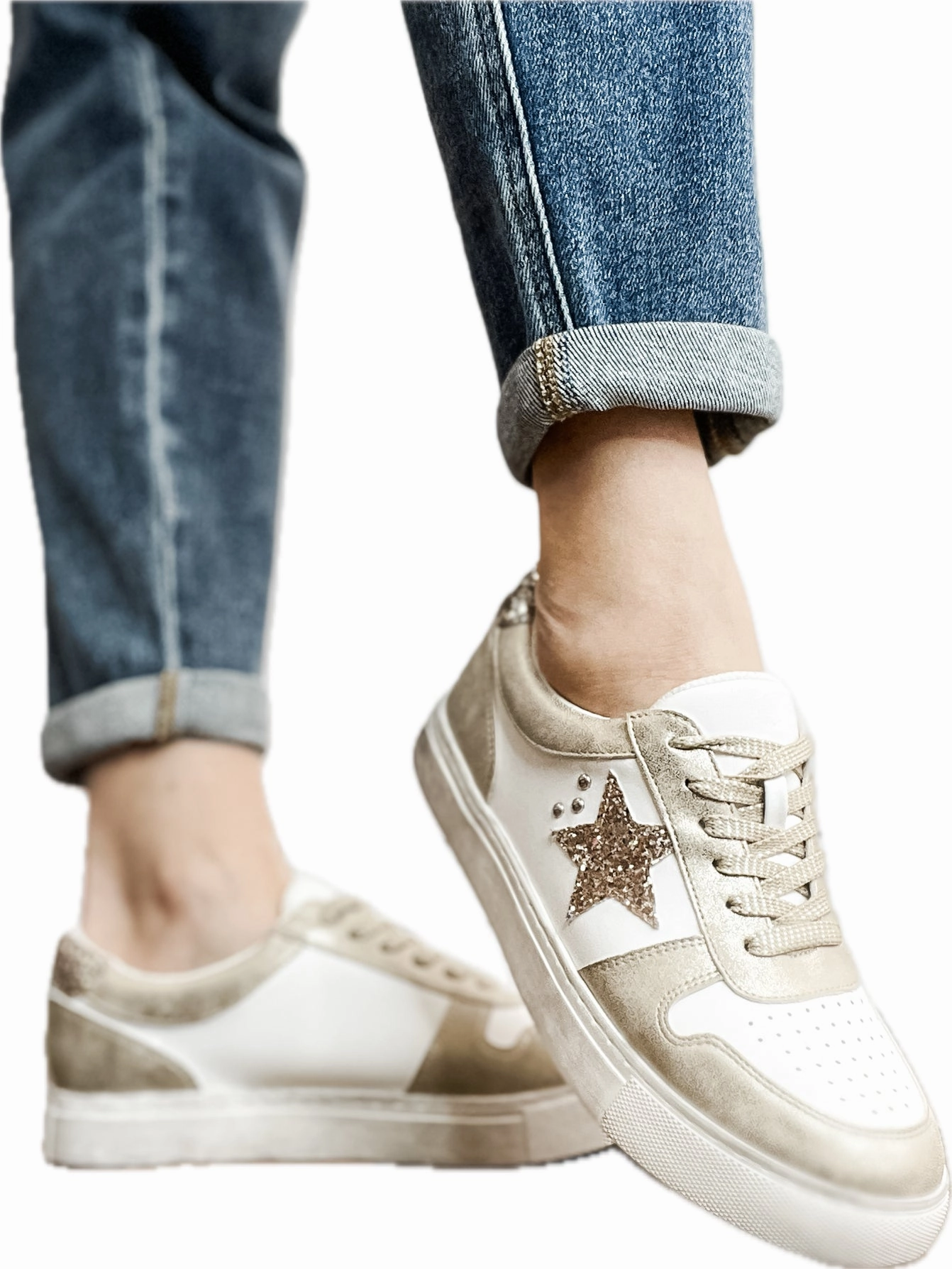 Corkys Constellation Tennis Shoes in Gold