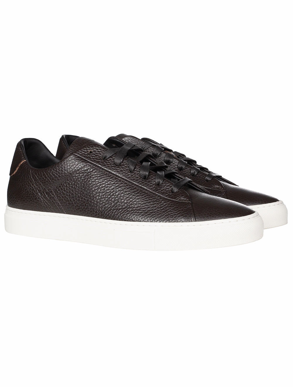 Dollaro Tumbled Leather Sneaker Dark Brown