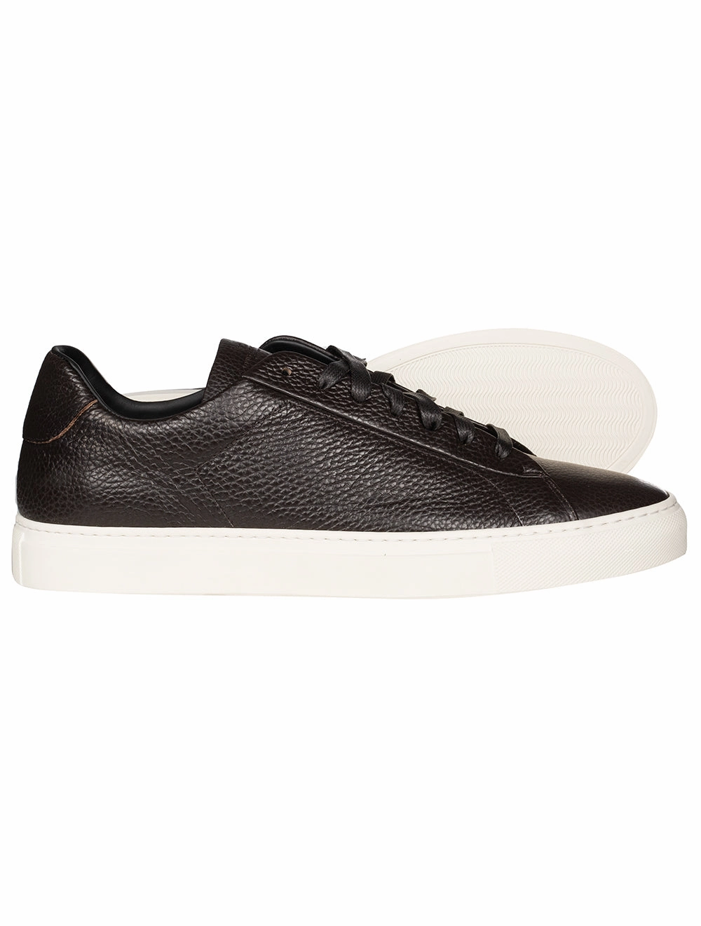 Dollaro Tumbled Leather Sneaker Dark Brown