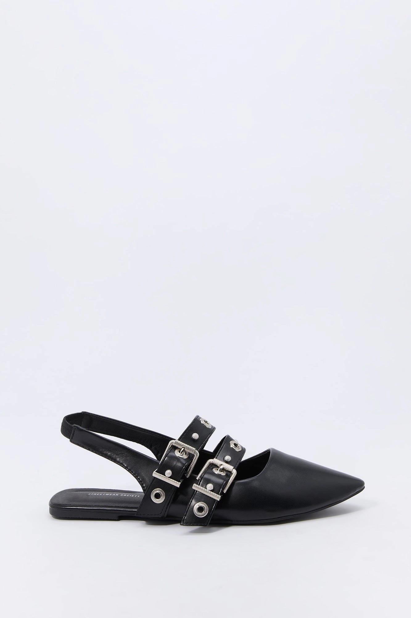 Double Buckle Slingback Flats