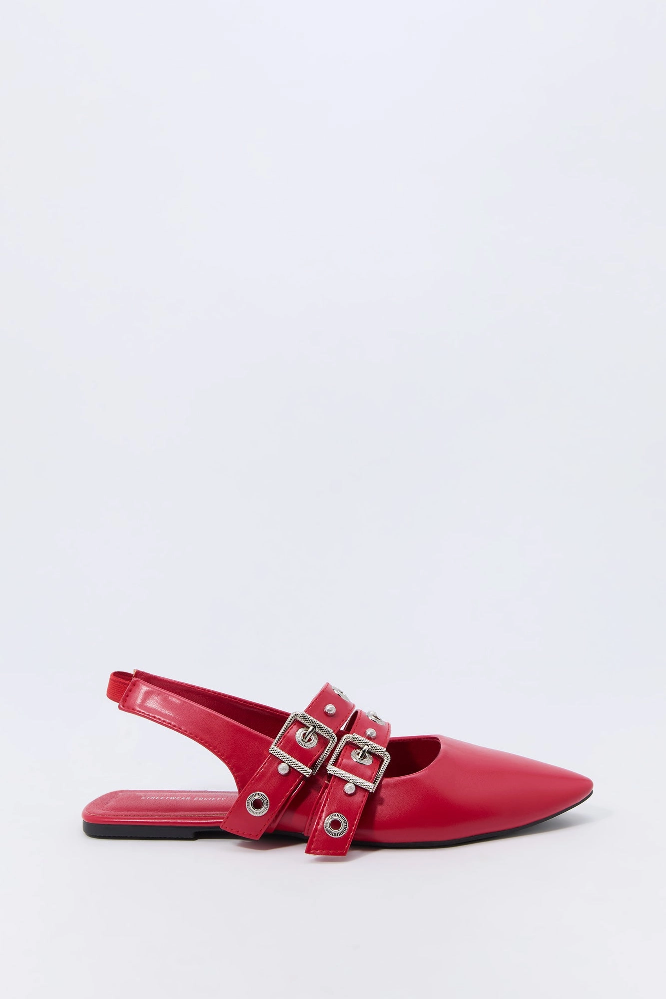 Double Buckle Slingback Flats