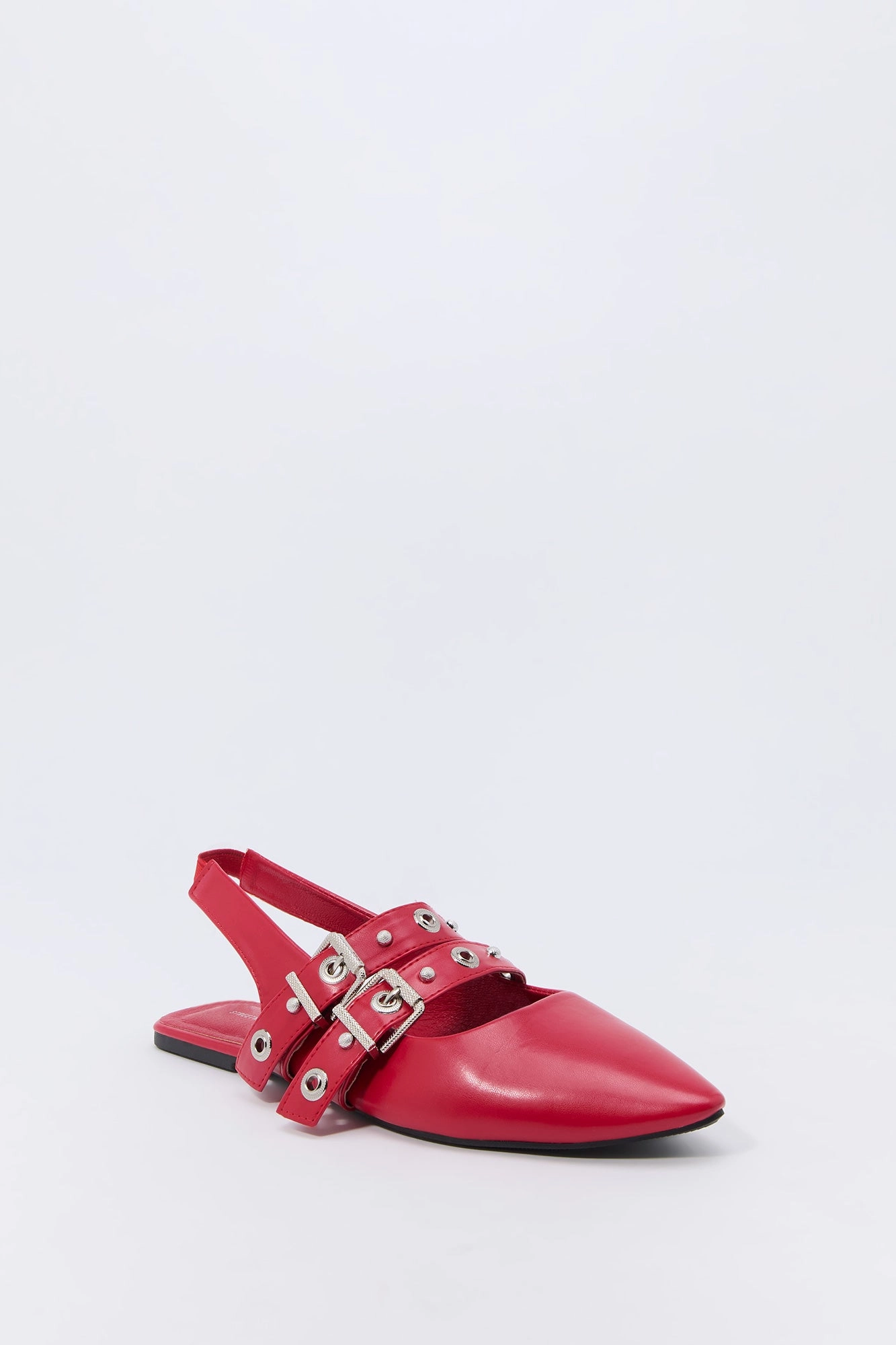 Double Buckle Slingback Flats