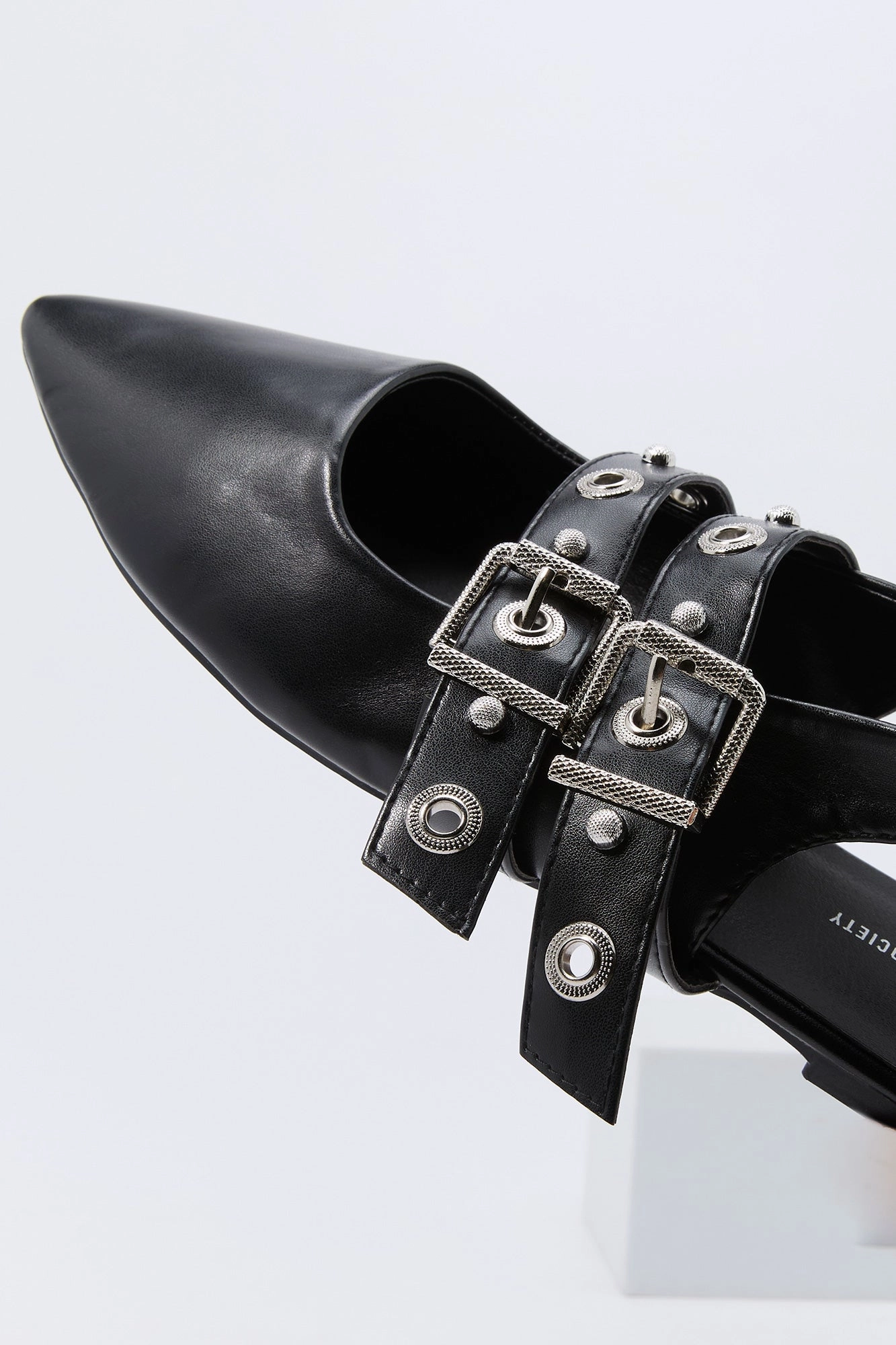 Double Buckle Slingback Flats