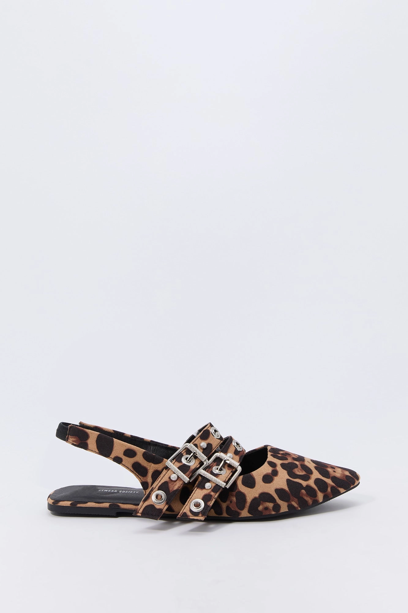 Double Buckle Slingback Flats