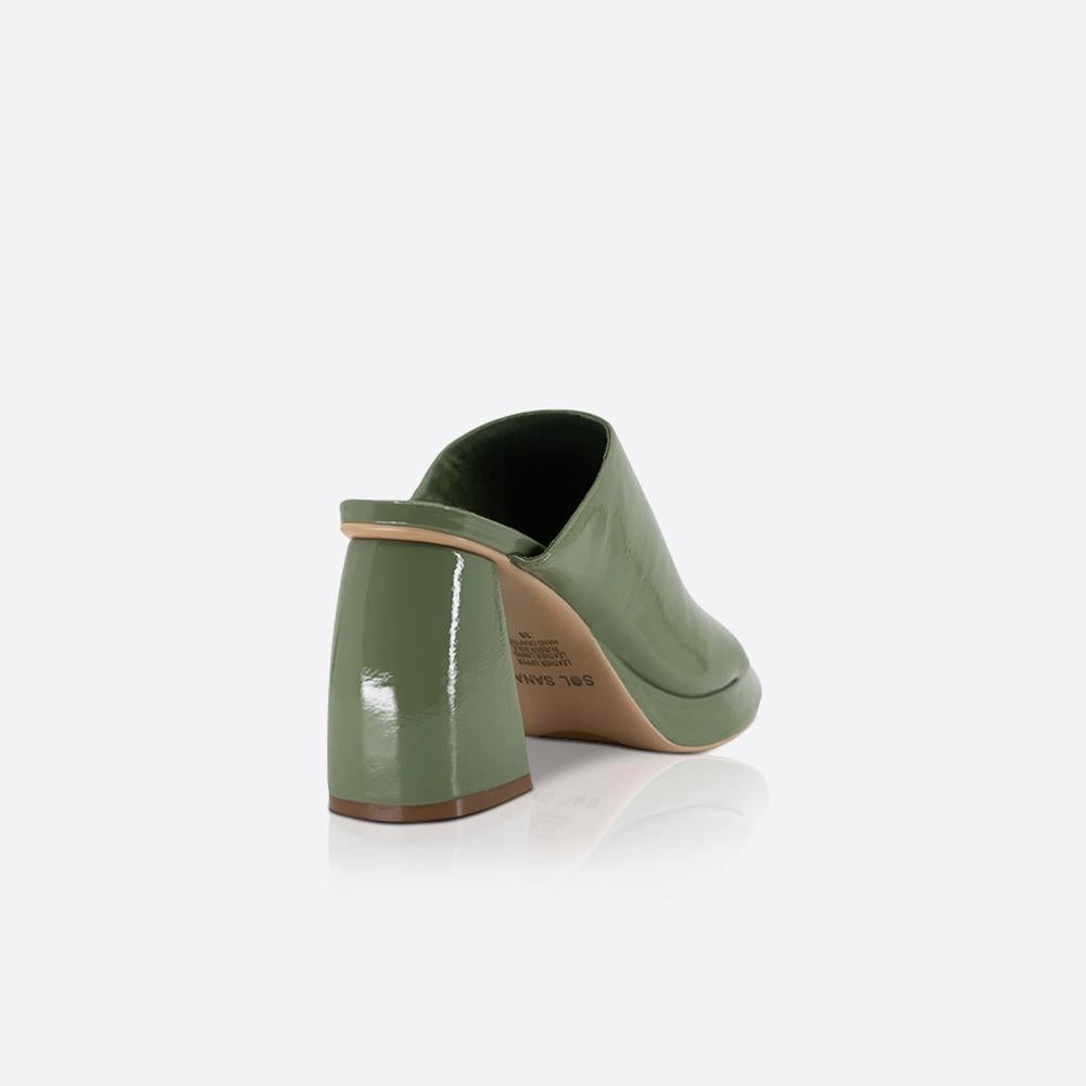 Eva Mule Patent Olive
